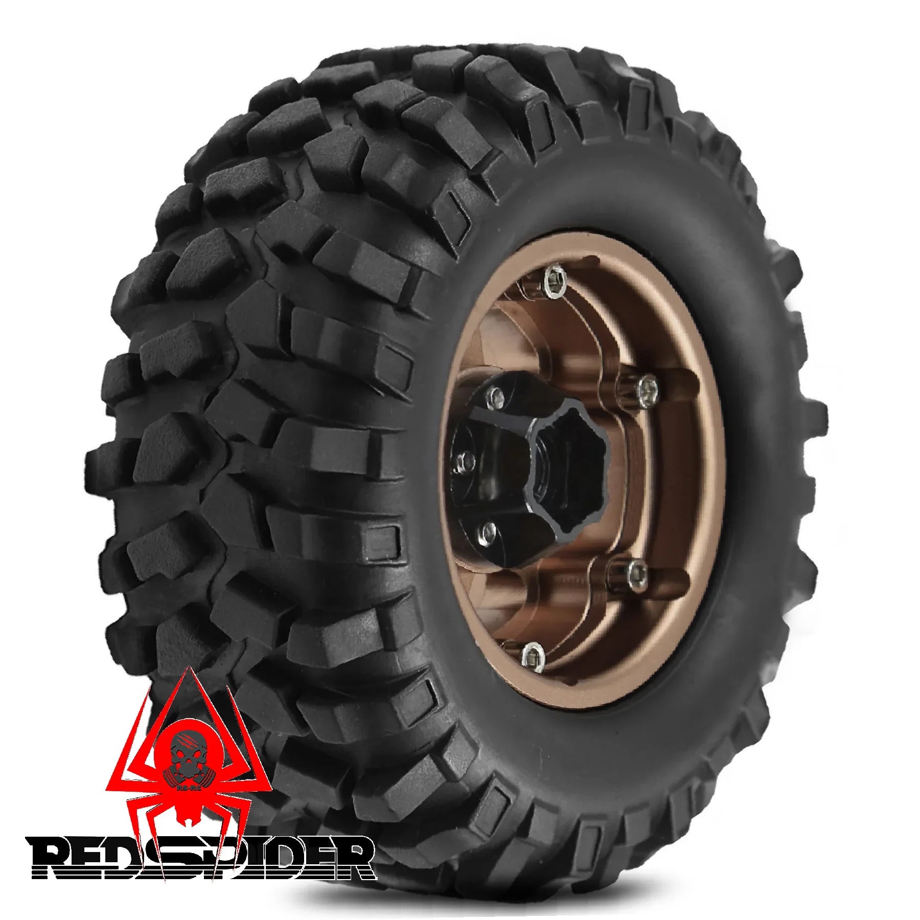 4pcs 1.9" Rubber Tires Beadlock Wheels Rims for 1/10 RC Crawler Car Traxxas TRX4 Axial SCX10 90046 90047 MST HSP Redcat Gen8