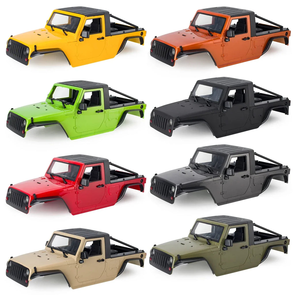313mm 12.3in Wheelbase Hard Plastic Pickup Body Shell Unassembled Kit for 1/10 RC Crawler Car Axial SCX10 90046 Jeep Wrangler
