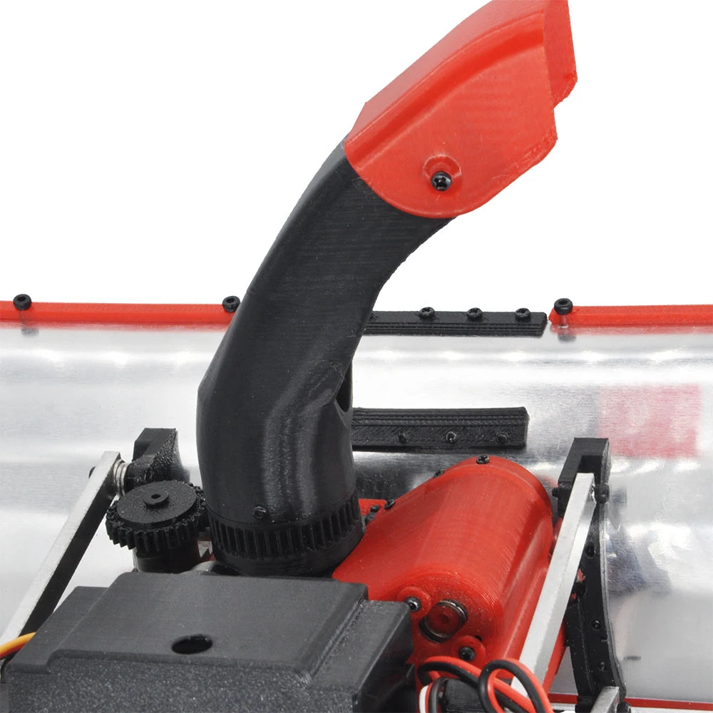 RC Metal Snowplow with 3D Printed Snow Blower Snow Shovel Lift Turbine Blows Snow for RC Crawler Car Tamiya Truck Bulldozer Car