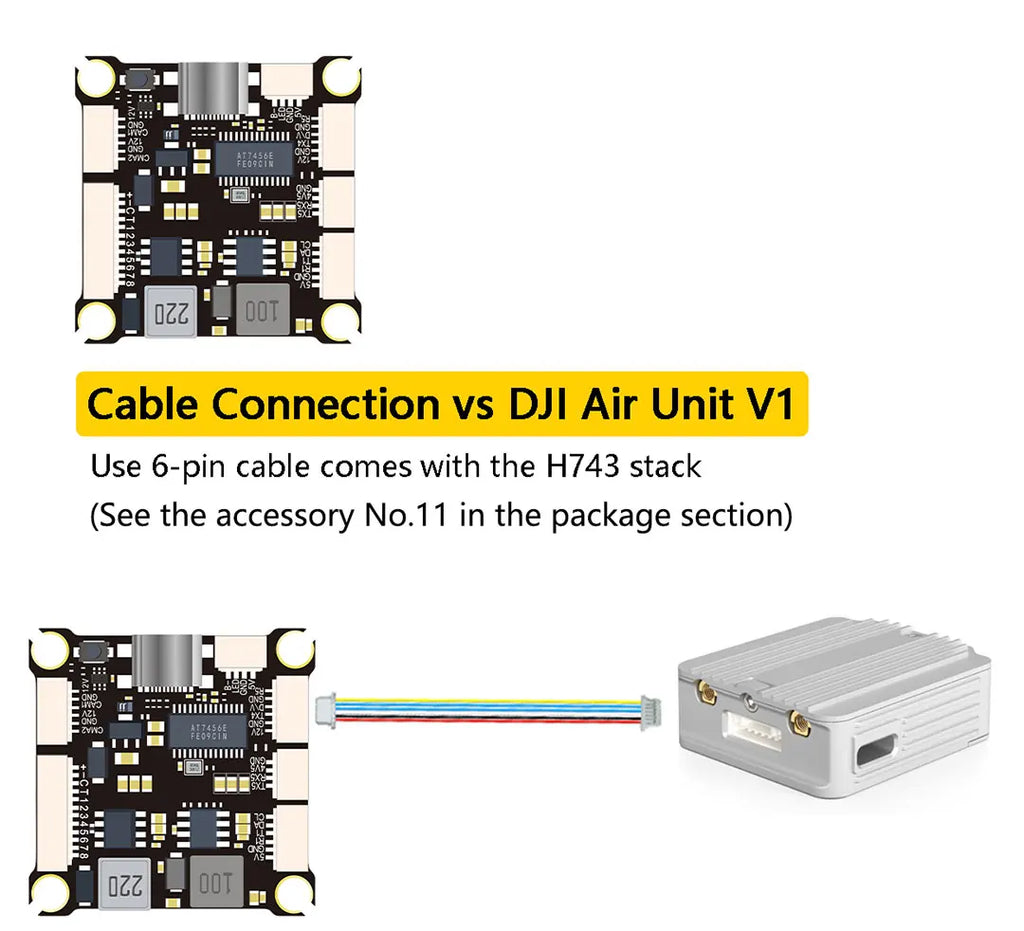 JIJIEFPV H743 Flight Controller H7 FC H743 Stack 8S 55A 60A 70A 4in1 ESC For 5inch DJI RC FPV freestyle Drone DIY Parts