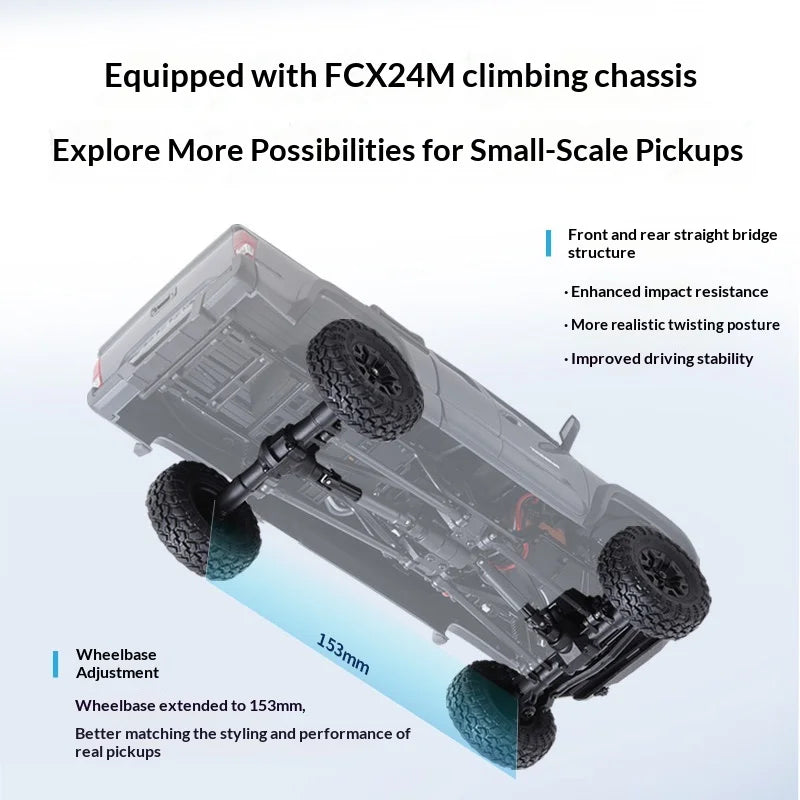 FMS 1/24 full-scale simulation model of  TACOMA remote control car RC ABS shell two-speed remote control toy car