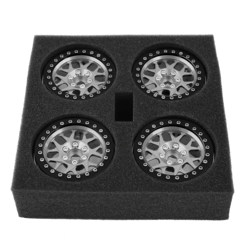 4PCS CNC Aluminum 2.2 Beadlock Wheel Rim for 1/10 RC Crawler Car Axial SCX10 RR10 Wraith TRX4 TRX-6