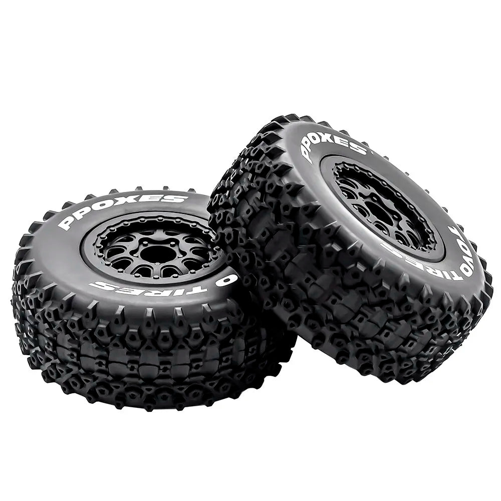 4pcs 112mm 1/10 Short Course Truck Tires Tyre Wheel With 12mm Hex For Slash Arrma Senton HuanQi 727 Vkar 10sc Hpi Rc Car
