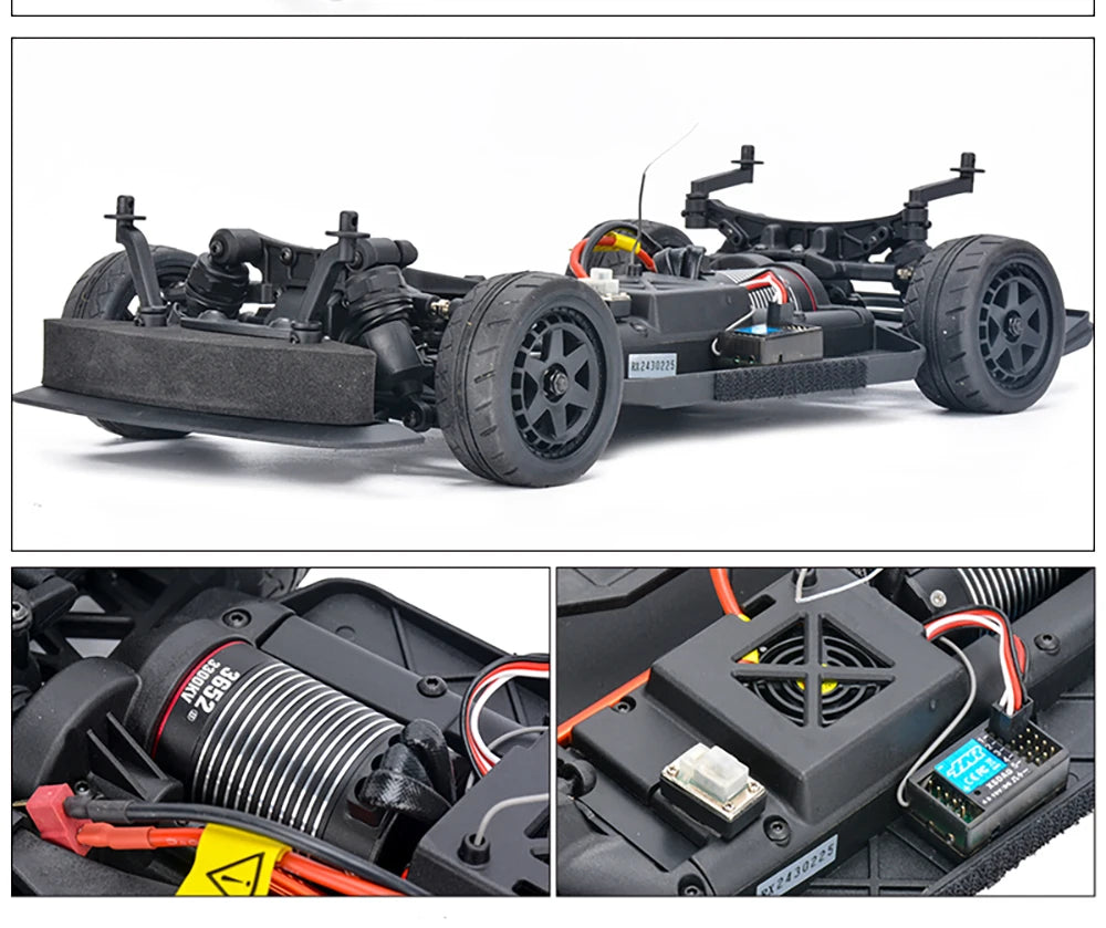 HNR H9802 4x4 Brushless RC On-Road Racing 1/10 Electric Remote Control Flat Running Drift Racing Car Adult Children's Toys
