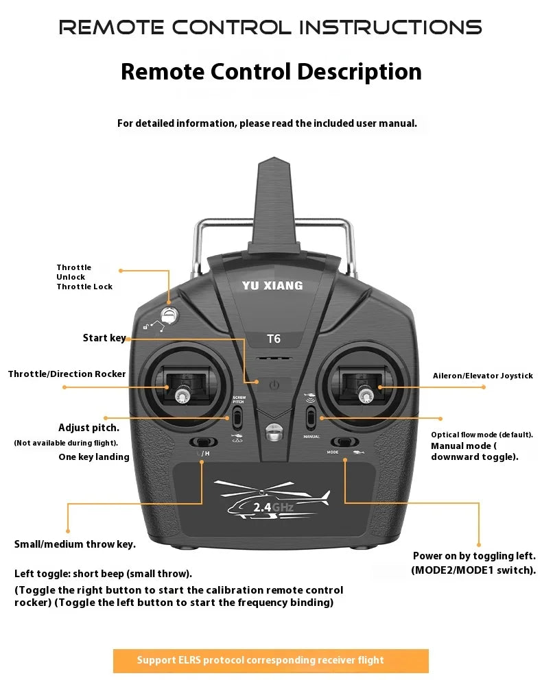Yuxiang F07 intelligent version/F07V manual version UH1 Huey remote-controlled helicopter 3D stunt helicopter