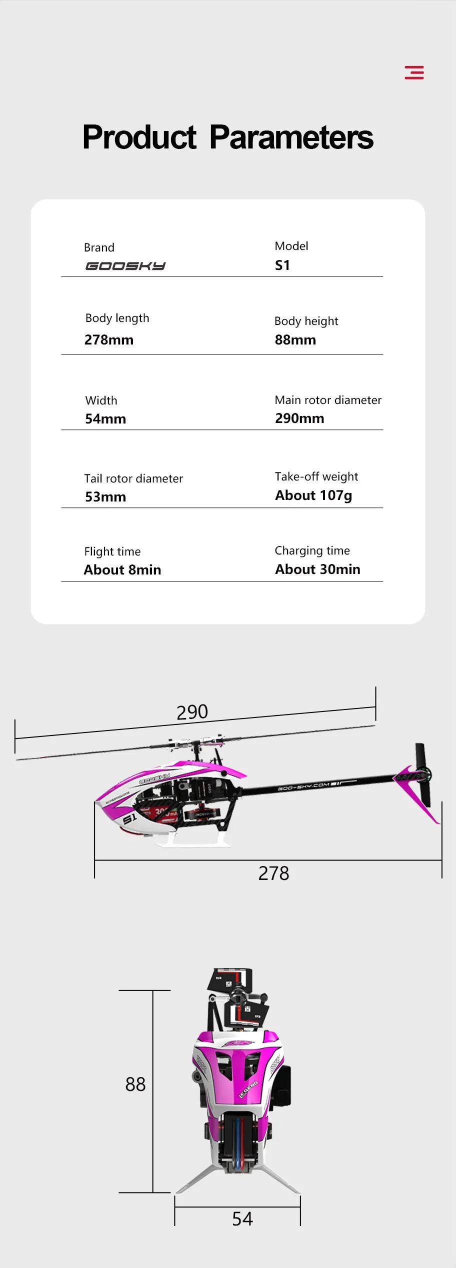Hot Rc Goosky S1 Bnf/Rtf 6ch 3d Stunt Double Brushless Motor Direct Drive Motor Flybarless Direct-Drive Rc Helicopter Toy Gift