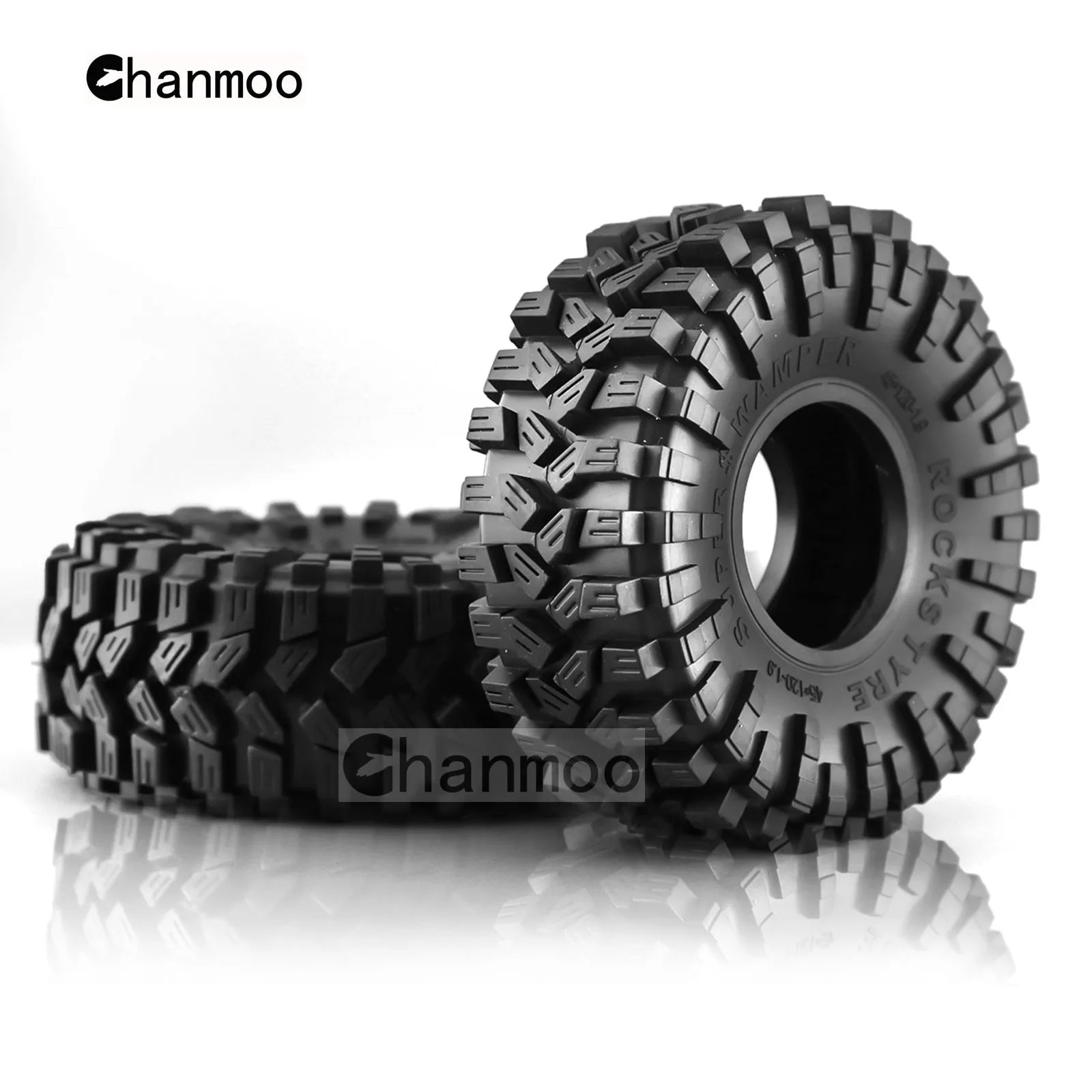 1.9in Crawler Tires Rock Wheels Mud Tyre for 1/10 Scale RC Car Axial Traxxas SCX10 II III TRX4 RC4WD D90 YK4102 Gen8 Redcat