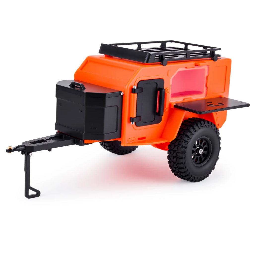 Plastic Off-Road Camping Trailer Motorhome RV Trailers with Stickers for 1/18 1/24 RC Crawler TRX4M SCX24 Decorative Parts