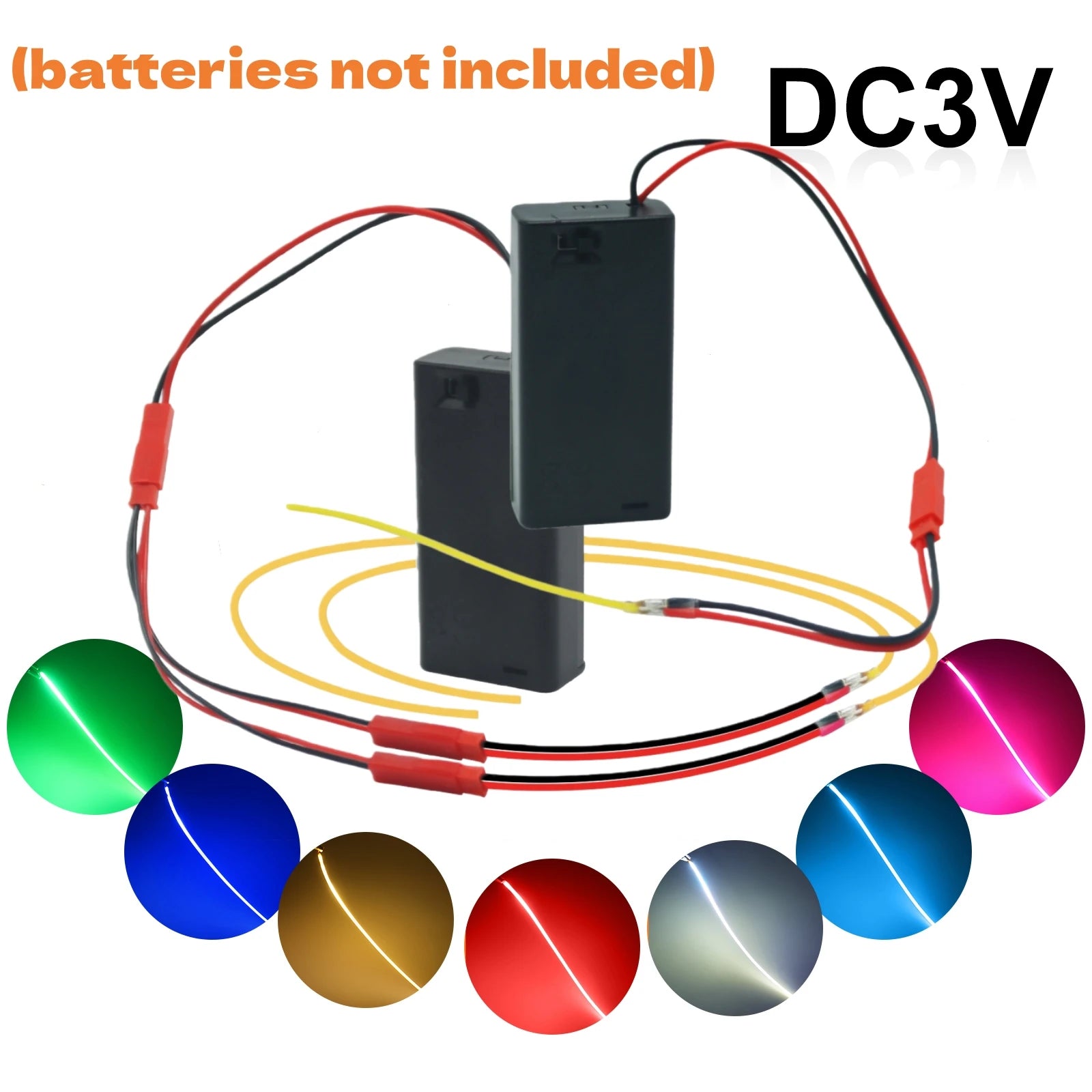 DC 3V Battery Powered LED Filament Flexible 360° Glowing Luminous Bendable DIY Creative Edison Bulb Lamp Parts Diode Lighting