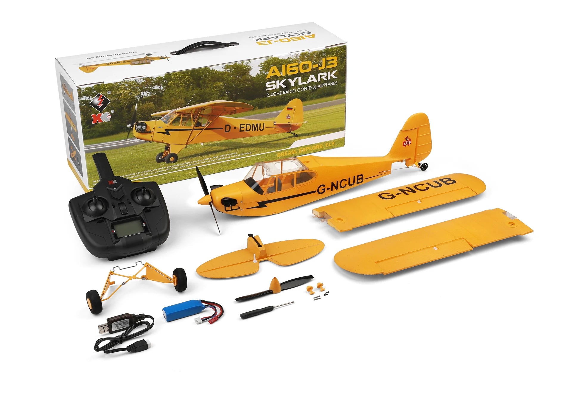 A160 WLtoys XKS 2.4G RC Plane 650mm Wingspan Brushless Motor Remote Control Airplane 3D/6G System Foam Toys for Children Gift