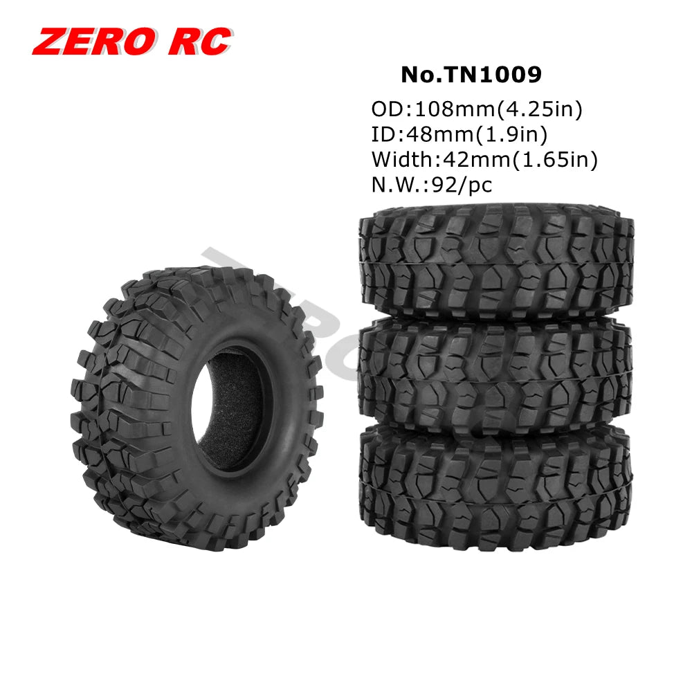 RC TRUCK 1.9" Rock Crawler Tires 90-117mm Tyre For 1/10 Off Road AXIAL SCX10 II III CAPRA TRAXXAS TRX-4 RGT MST RC4WD D90 WHEEL