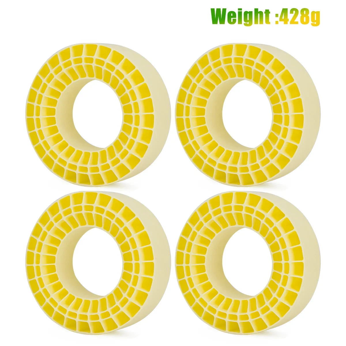 4PCS Waterproof 2.2" Silicone Rubber Insert Foam 125*45mm for 1/10 RC Crawler Car SCX10 Capra Wraith Upgrade Parts