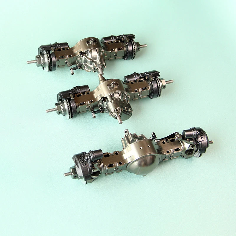 1/14 RC Truck Metal 4x4/6x6/8x8 Front Rear Power Axle Diff Lock Simulated Brake Disc for Tamiya Scania MAN Benz VOLVO Car Parts