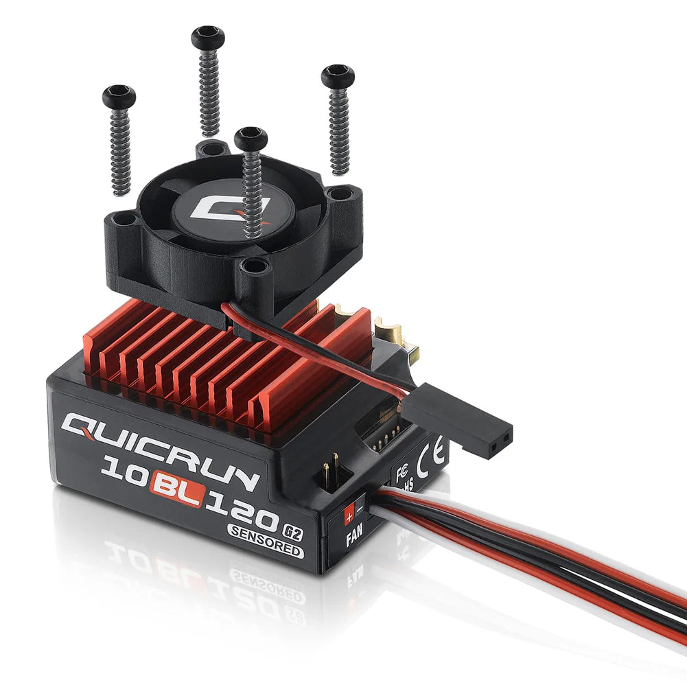 Hobbywing QUICRUN Sensored 10BL120 G2 120A /10BL60 60A 2-3S Lipo Brushless ESC For 1/10 RC Racing Car