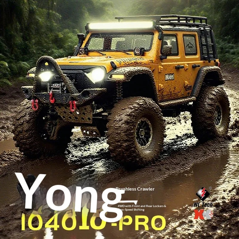 WLtoys 104006 Pro 1/10 RC Electric 4WD Off Road Rock Crawler With Front Rear Differential Lock Dual Speed Transmission Model Car