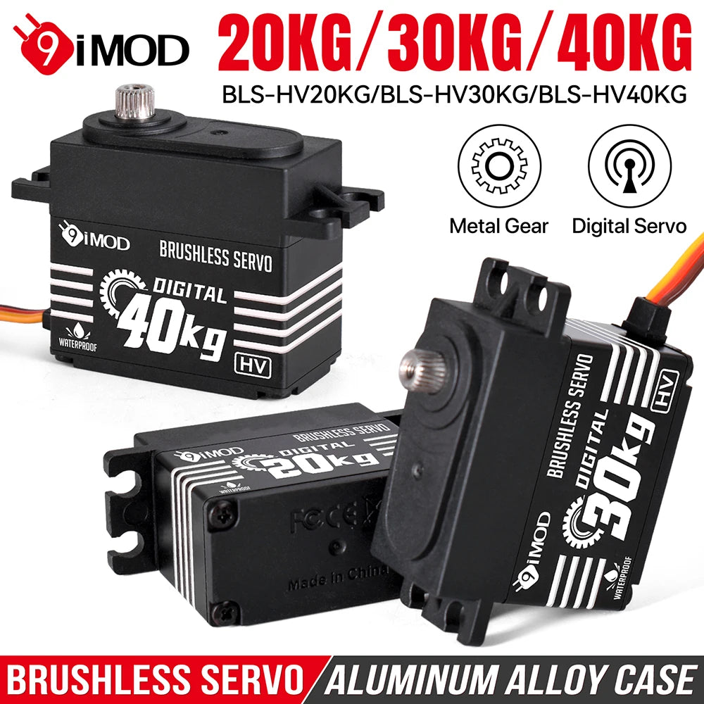 9imod Brushless Servo Waterproof Digital Metal Gear Servo for 1/8 1/10 RC Crawler Car Boat