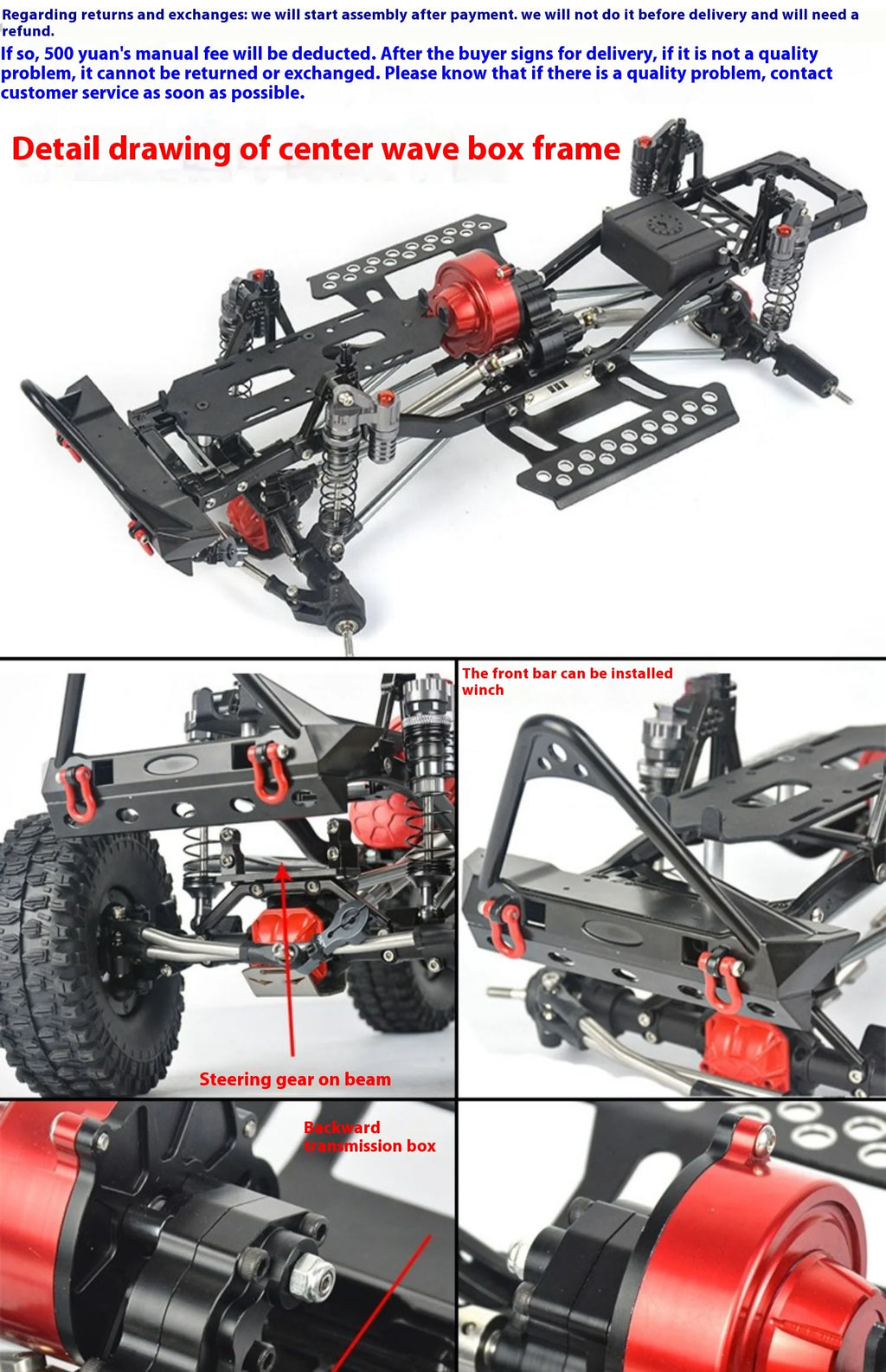 New Scx10 Simulation Climbing Car Wrangler Adult Remote Control Four-Wheel Drive Off-Road Rc Model Car Metal Frame