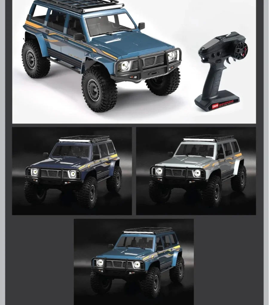 YK4107 Pro Brushless 1/10 Simulation Patrol RC Remote Control Brushless 4WD Differential Lock Climbing Car Off-road Vehicle Gift