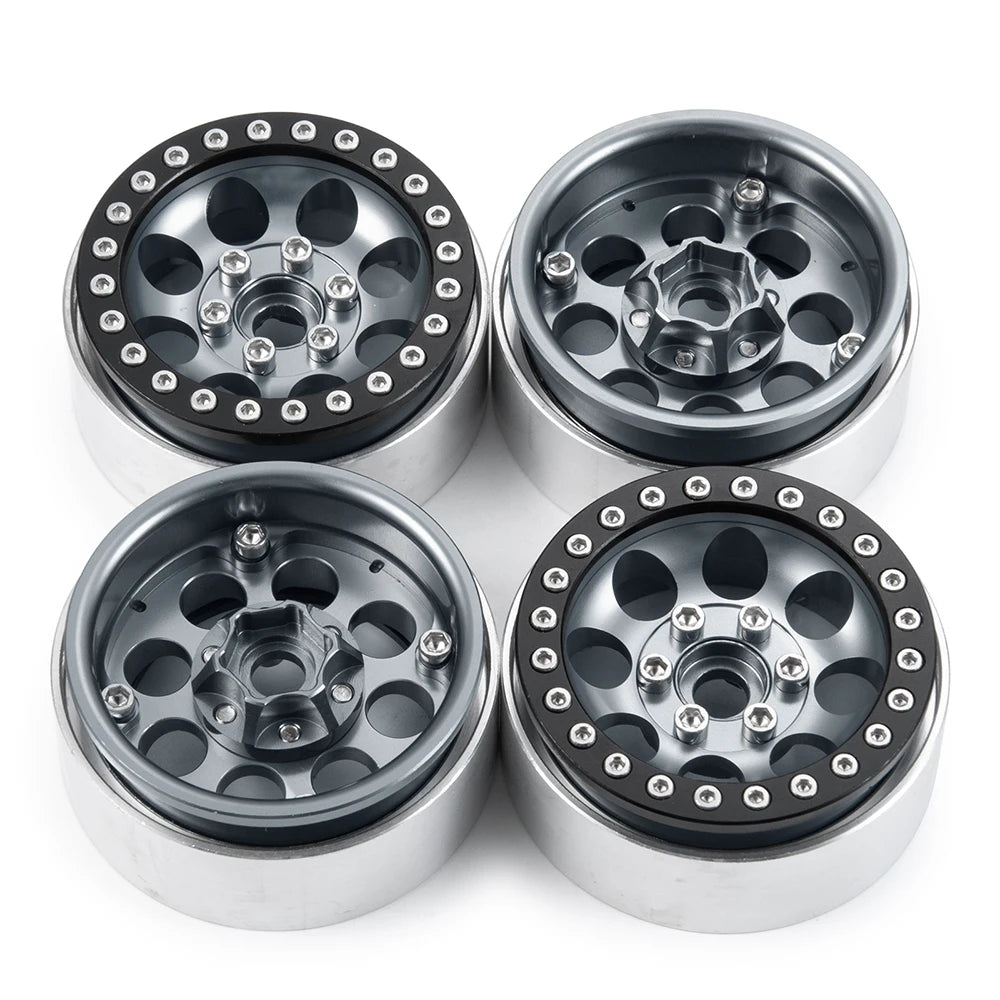 AXSPEED Aluminum Alloy 1.9 inch Beadlock Wheel Rims Hubs 27mm for TRX-4 D90 Axial SCX10 CC01 1/10 RC Crawler Car Truck Parts