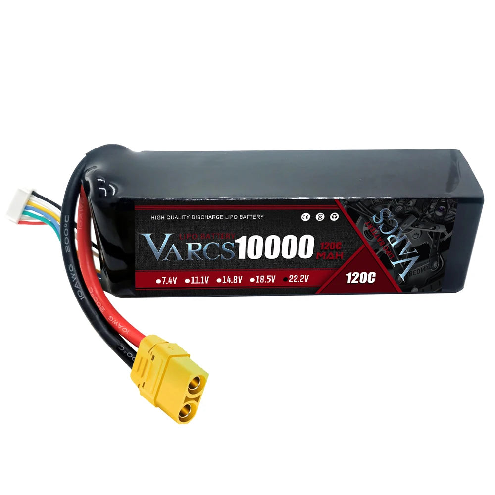 2PCS VARCS 7.4V 7.6V 11.4V 11.1V 15.2V 14.8V 22.2V 2S 3S 4S 6S 5200Mah 6300Mah 6500mAh 6200mAh 6750mAh 8000mAh 7000mAh 10000mah