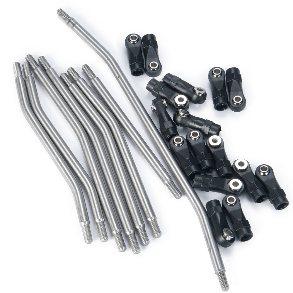 YEAHRUN Metal Links Suspension Linkage with Plastic Rod End for Axial SCX10 II Wraith TRX4 1/10 RC Crawler Car Parts