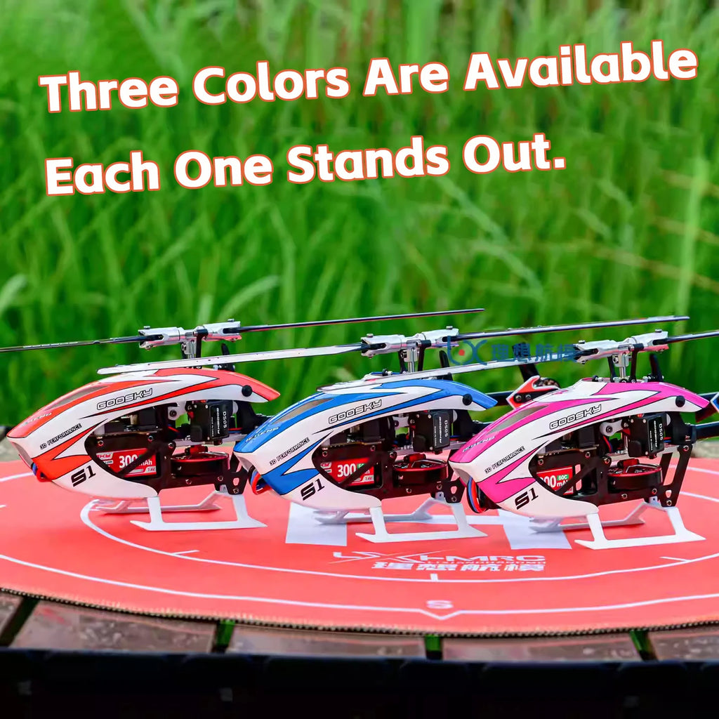 Hot Rc Goosky S1 Bnf/Rtf 6ch 3d Stunt Double Brushless Motor Direct Drive Motor Flybarless Direct-Drive Rc Helicopter Toy Gift