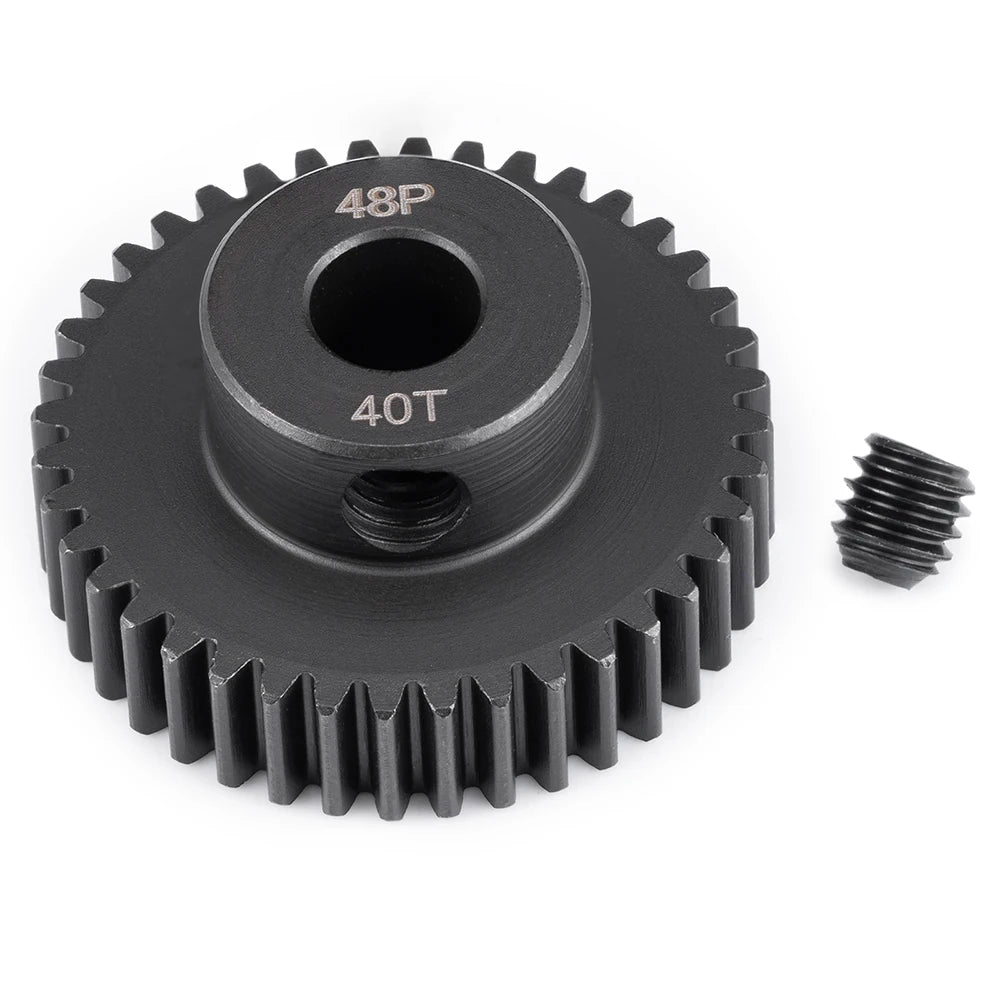 TRINOOD Steel 48P Motor Gear Pinion 17-45T for 5mm Shaft 1/10 1/8 1/6 1/5 RC Buggy Monster Truck Drift Car Off-Road Crawler Part