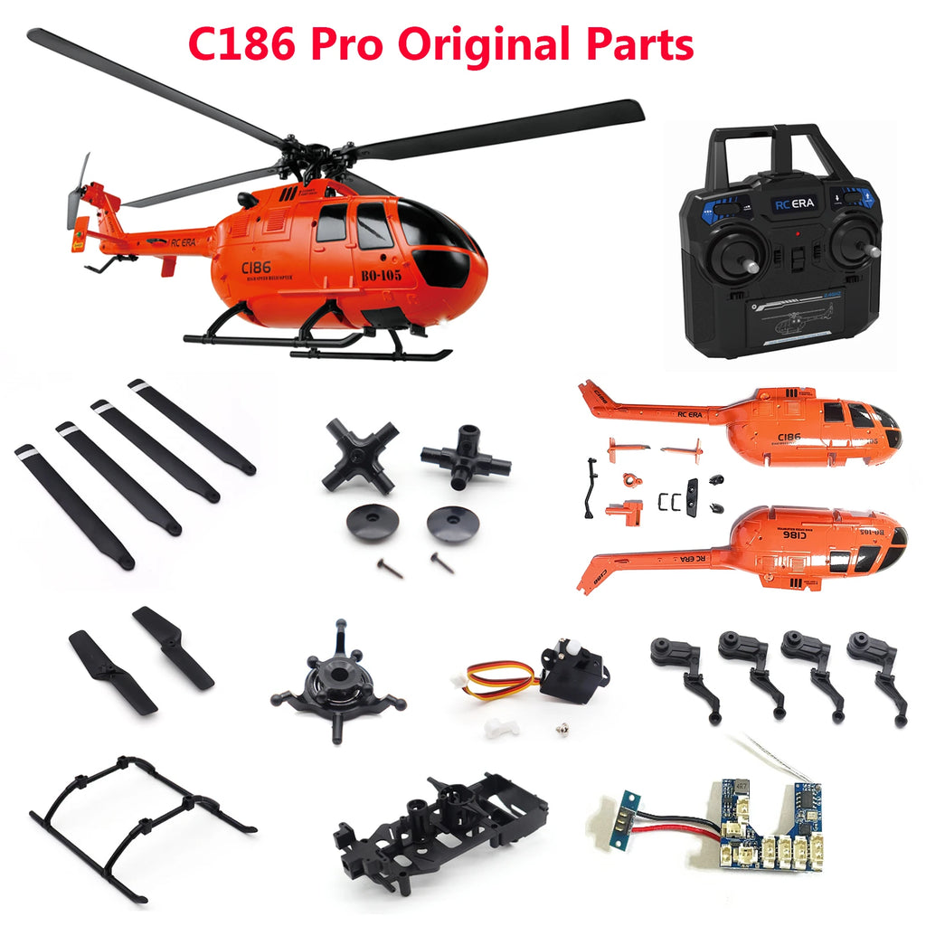 C186 Pro B105 2.4G RTF RC Helicopter 4 Ppropellers 6 Axis Electronic Gyroscope for Stabilization Remote Control Hobbies Toys