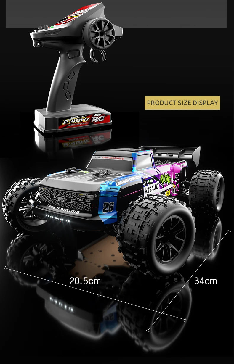 90KM/H High Speed Brushless Four-Wheel Drive Remote Control Car Off-road Vehicle RC Drift Racing With Lights RC Car Adult Toys