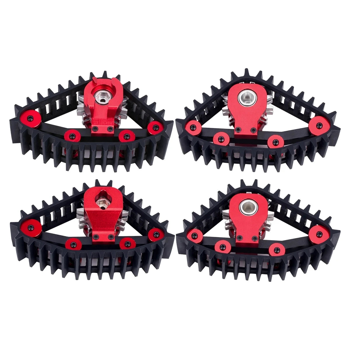 4Pcs Snow Tires Set for 1/18 RC Crawler - Simulate Carload Tracks, Sandmobile Conversion DIY Upgrade Parts Fit TRX4-M
