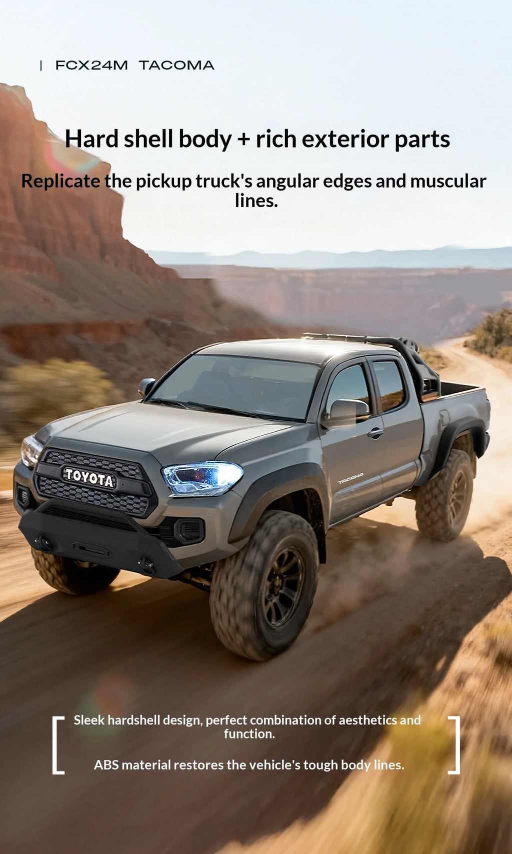 FMS 1/24 full-scale simulation model of  TACOMA remote control car RC ABS shell two-speed remote control toy car