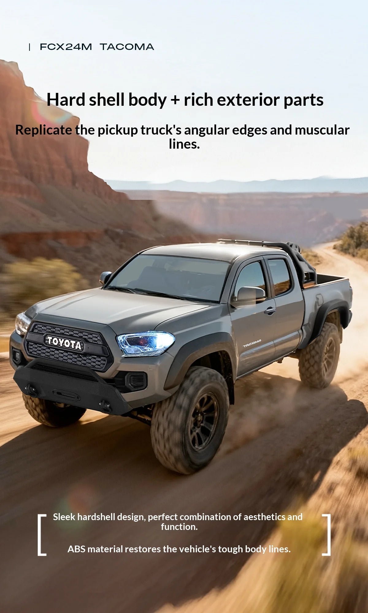 FMS 1/24 full-scale simulation model of  TACOMA remote control car RC ABS shell two-speed remote control toy car
