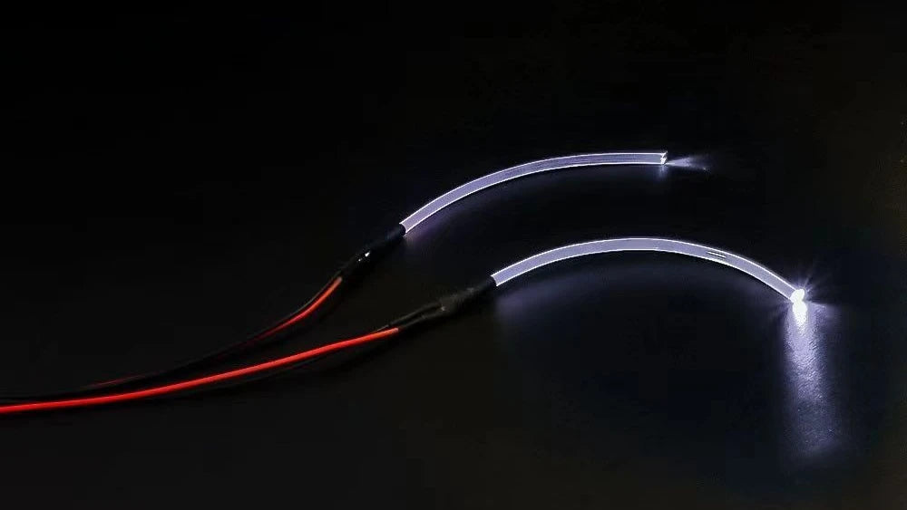 2 LED Daytime Running Light Strobe Light Bent At Will for 1/10 RC Crawler Drift Car Traxxas TRX4 Defender Bronco SCX10 RC4WD D90