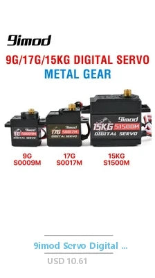 9imod Waterproof Servo 35KG 45KG Aluminum Case Digital Metal Gear HV Coreless Servo for 1/8 1/10 RC Car Truck Crawler Boat