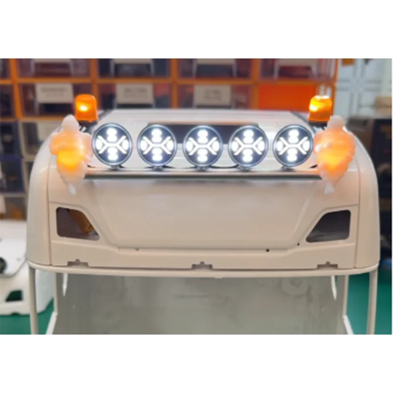 LED Simulation Roof Lights Rotating Lamp for 1/14 Tamiya RC Truck SCANIA 770S R620 Volvo FH16 BENZ Actros MAN TGX TGS Car