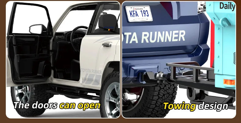 JJRC HG4 1/18 2.4G 4WD RC Car Rock Crawler LED Light Simulated Sound Off-Road Climbing Truck RTR Full Proportional Models Toys