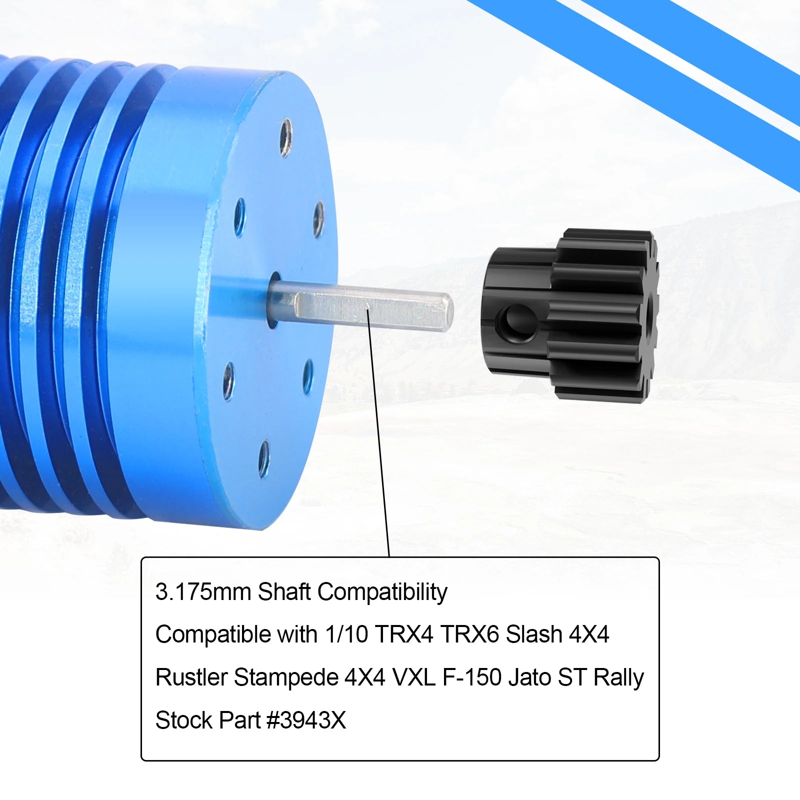 Steel Hardened 48P/32P Pinion Gears 13T 14T 15T 16T 17T 3.175mm Shaft for Traxxas Arrma HSP HPI AXIAL Tamiya Losi 1/10 RC Car