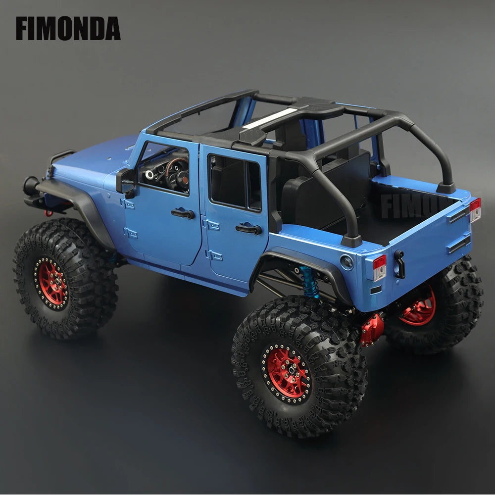 1:10 Scale Wrangler Convertible Hard Body Kit 313mm Wheelbase for 1/10 RC Crawler Axial SCX10 Rubicon TRX4 Redcat GEN8