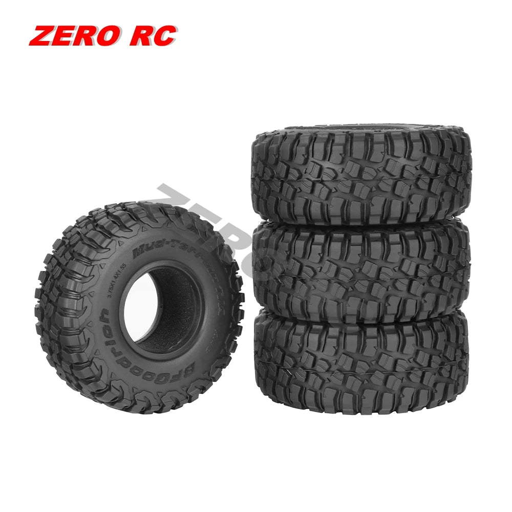 RC Crawler Car Soft 1.55" Off Road Mud Tires 76*27mm 95*35mm Foam Insert For D90 TF2 Tamiya CC02 LC70 MST JIMNY Blocks WHEEL