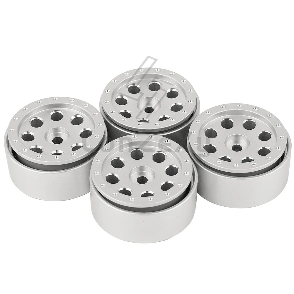 Aluminum Alloy 1.0 Inch Beadlock Wheel Hub Rims for RC Crawler Car 1/24 Axial SCX24 AX24 FCX24 1/18 TRX4M Metal Upgrade Parts