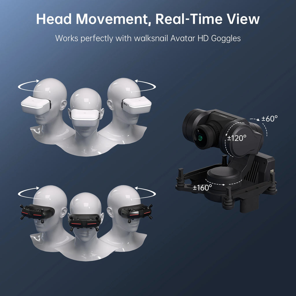 Caddx Gimbal for Camera GM1 GM2 GM3 FPV Gimbal Head Tracking Walksnail  Avatar HD Pro Kit Gyroflow For RC FPV Drone Car Parts
