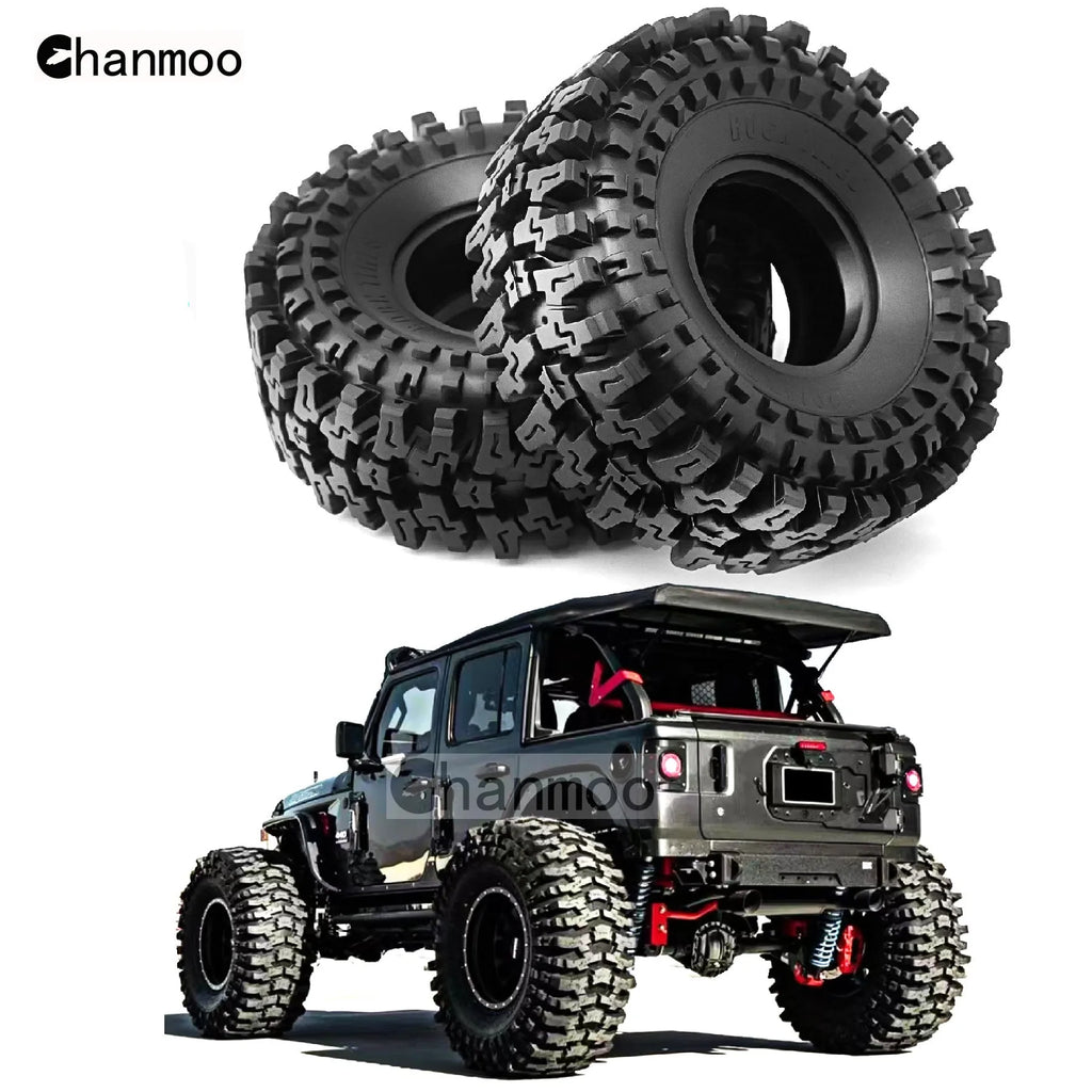 1.9in Crawler Tires Rock Wheels Mud Tyre for 1/10 Scale RC Car Axial Traxxas SCX10 II III TRX4 RC4WD D90 YK4102 Gen8 Redcat