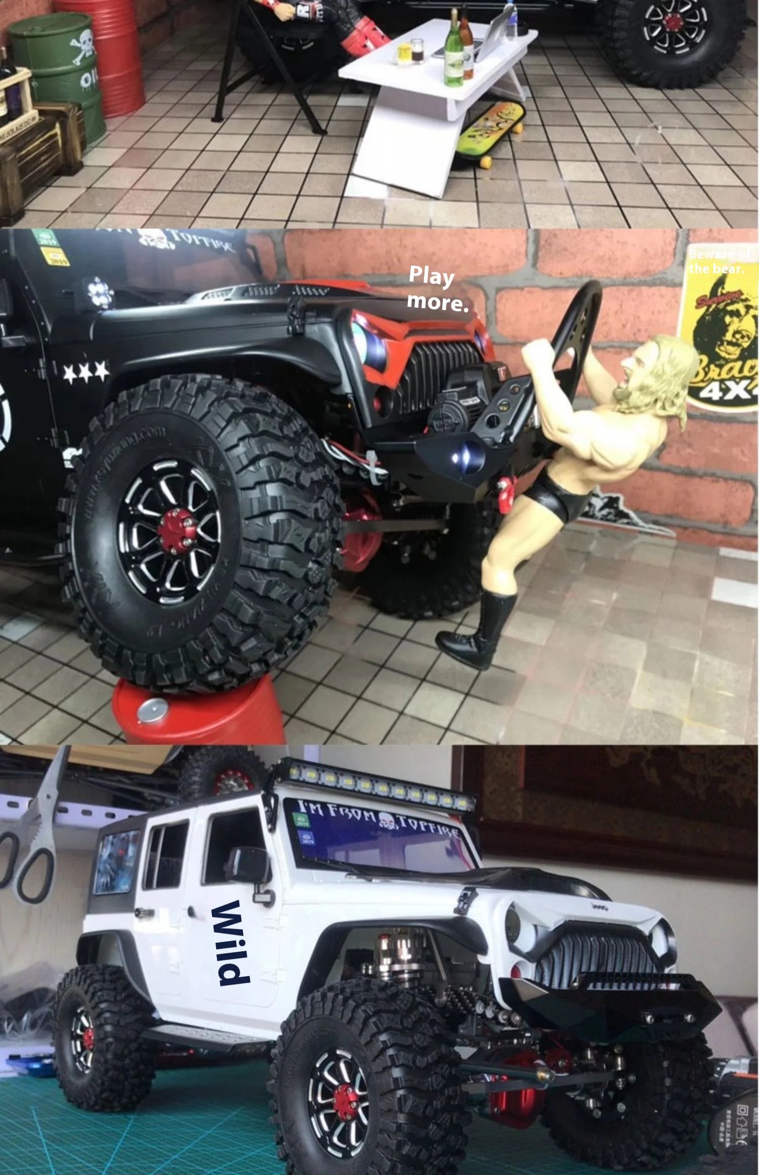 New Scx10 Simulation Climbing Car Wrangler Adult Remote Control Four-Wheel Drive Off-Road Rc Model Car Metal Frame