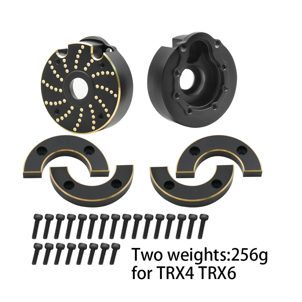 Portal Axle Housing Brass Black Steering Cup steering C Seat tie Rod Holder gear Cover servo Bracket For 1/10 Trx4 Trx6