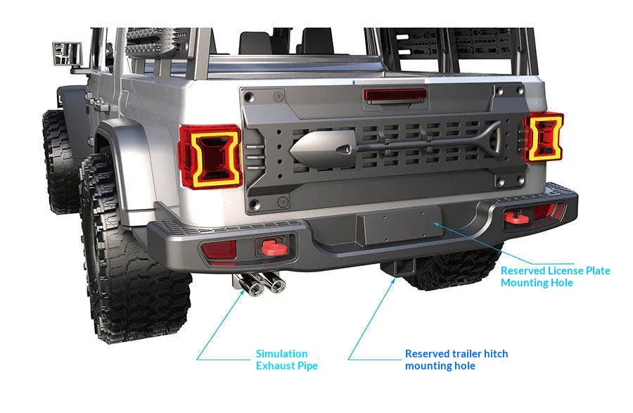 Maker Model CK5812 RC 1/7 Scale Electric 4WD Rock Crawler Truck Remote Control Two Speed Diff Lock Off Road Vehicle With LED Bar