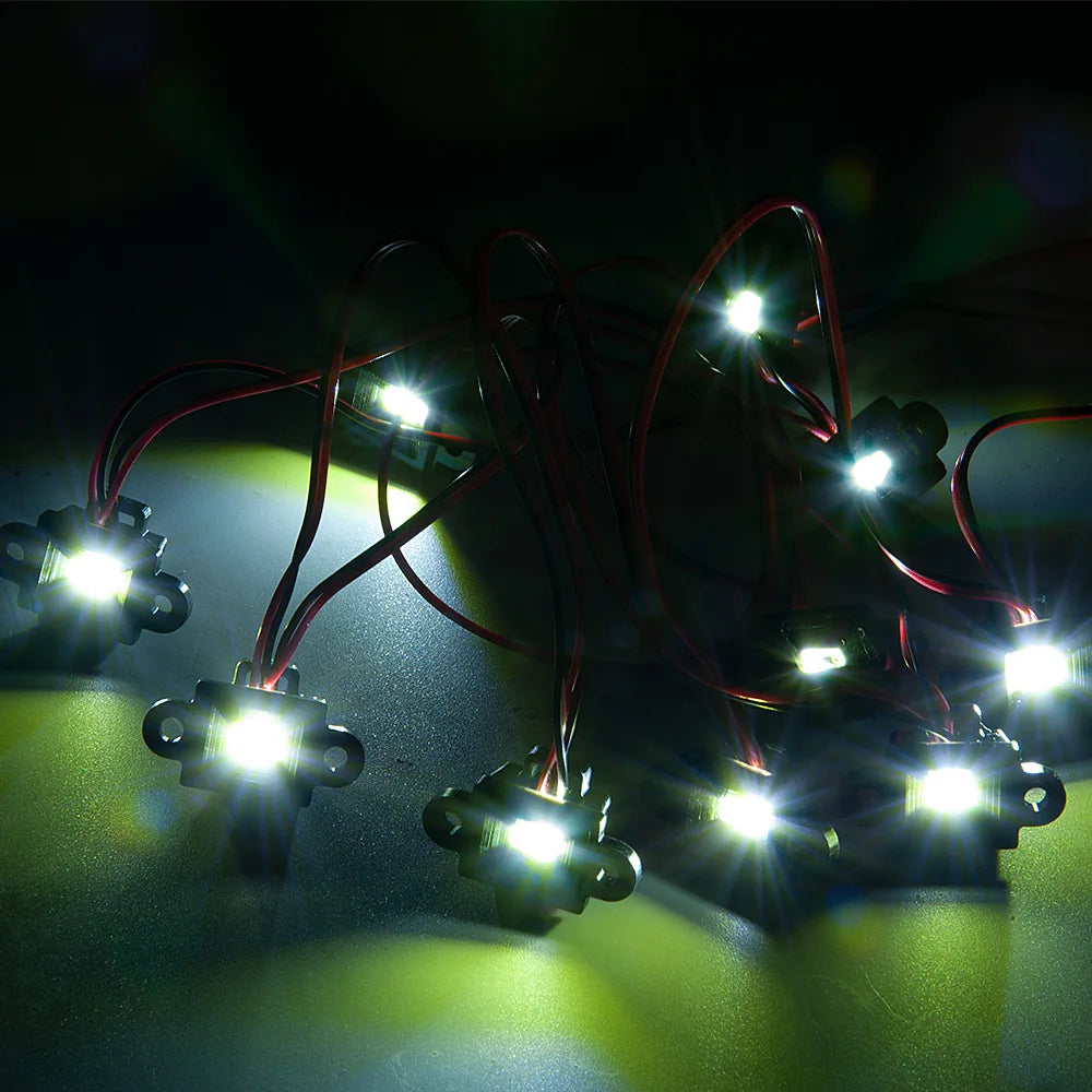 AXSPEED Wheel Eyebrow Light Wheel Arch Lamp Chassis LED Lights for 1/10 RC Crawler TRX4 TRX6 G63 TRX-6 T6 Climbing Flat Car