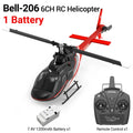 Original YUXIANG 2.4G 6CH Aileronless Bell-206 Helicopter Brushless Motor 6-Axis Gyro 120M Toys