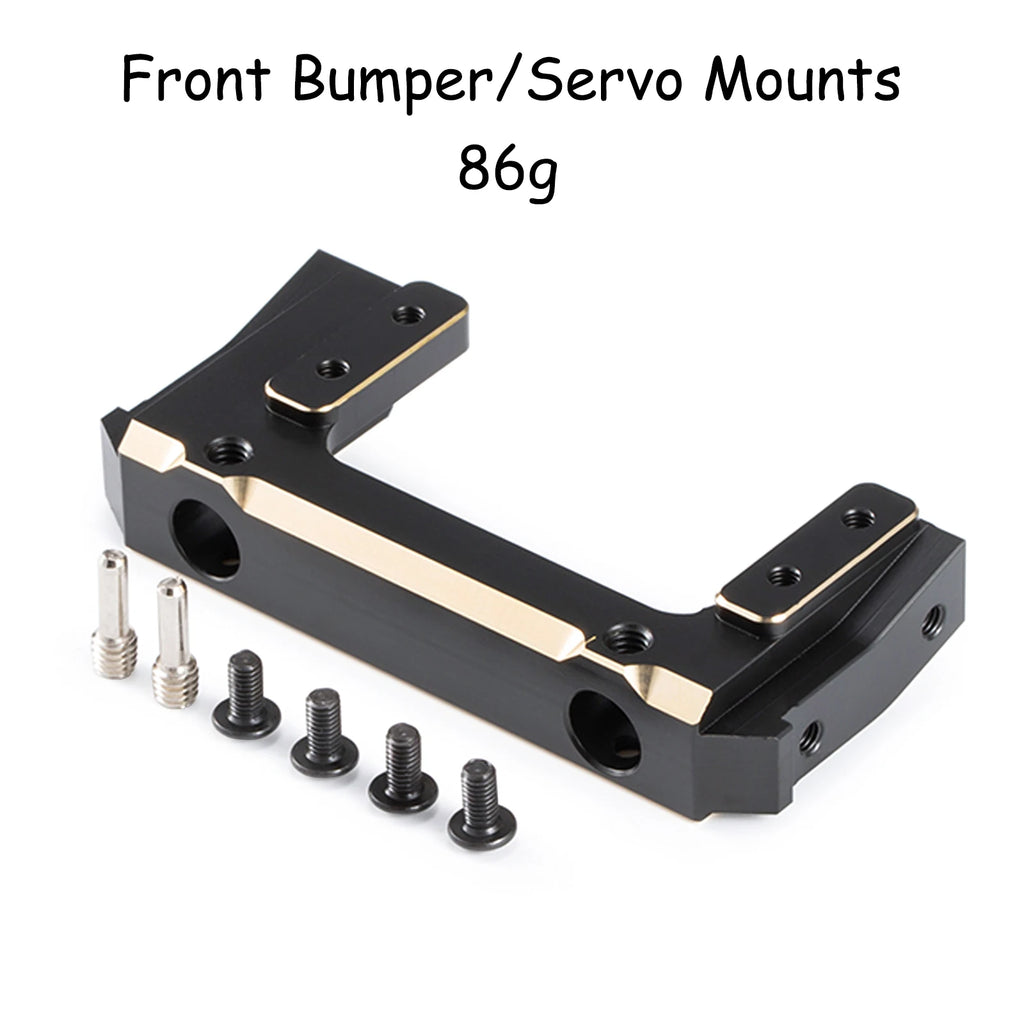 SCX10 II Heavy Brass Front Bumper Servo Mounts Weights 86g for 1/10 Axial 90046 90047 Chassis Frame RC Crawler Optional Parts