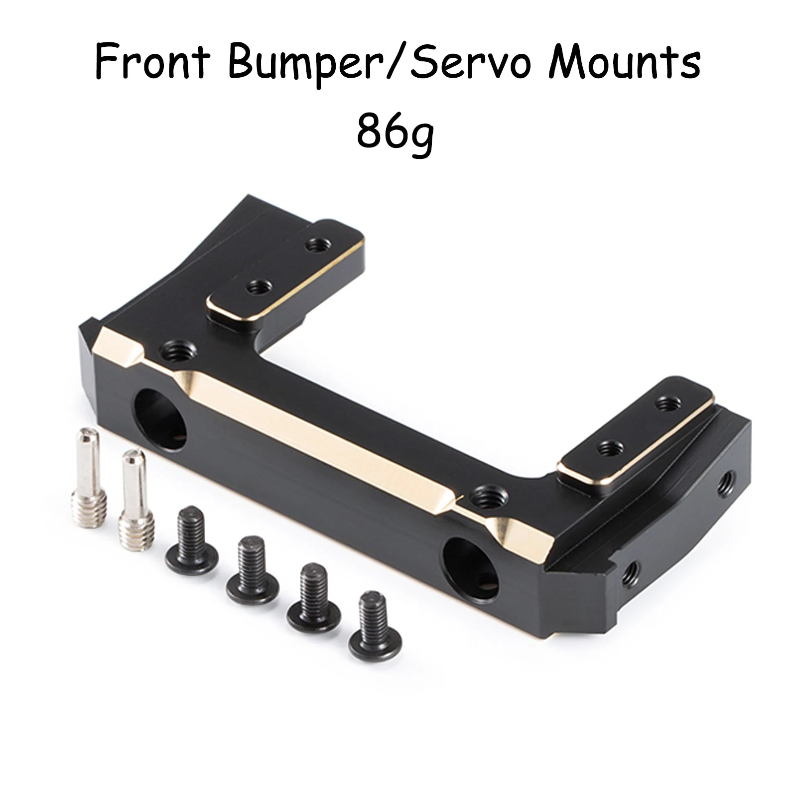 SCX10 II Heavy Brass Front Bumper Servo Mounts Weights 86g for 1/10 Axial 90046 90047 Chassis Frame RC Crawler Optional Parts