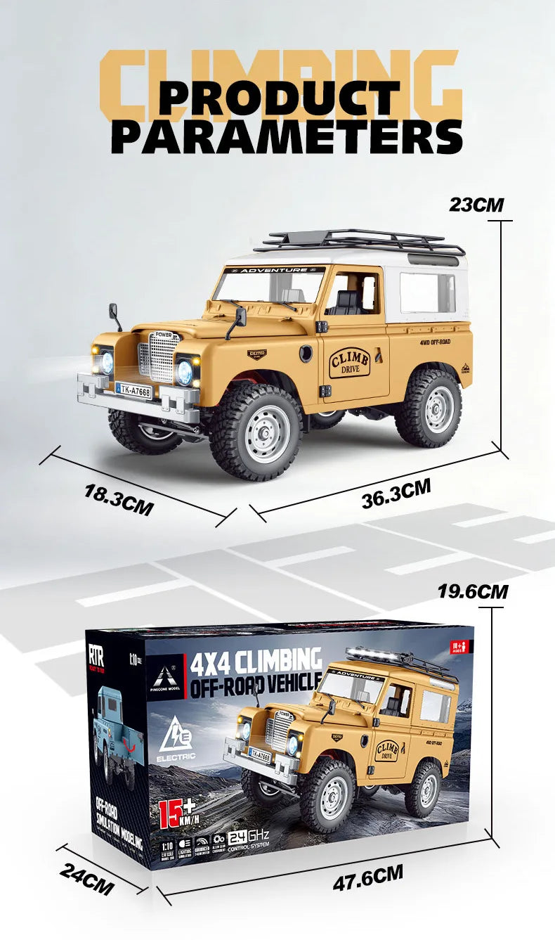 1:10 full scale pickup truck 4X4 professional remote control vehicle Defender simulated off-road climbing vehicle RC CAR